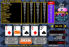 Bonus Deuces Wild Video Poker Screenshot
