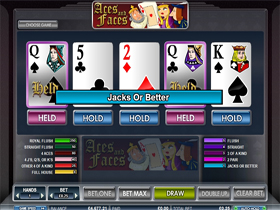 Screenshot of Aces and Faces Playtech Version