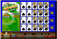 Screenshot of an Aces and Faces Power Poker Game